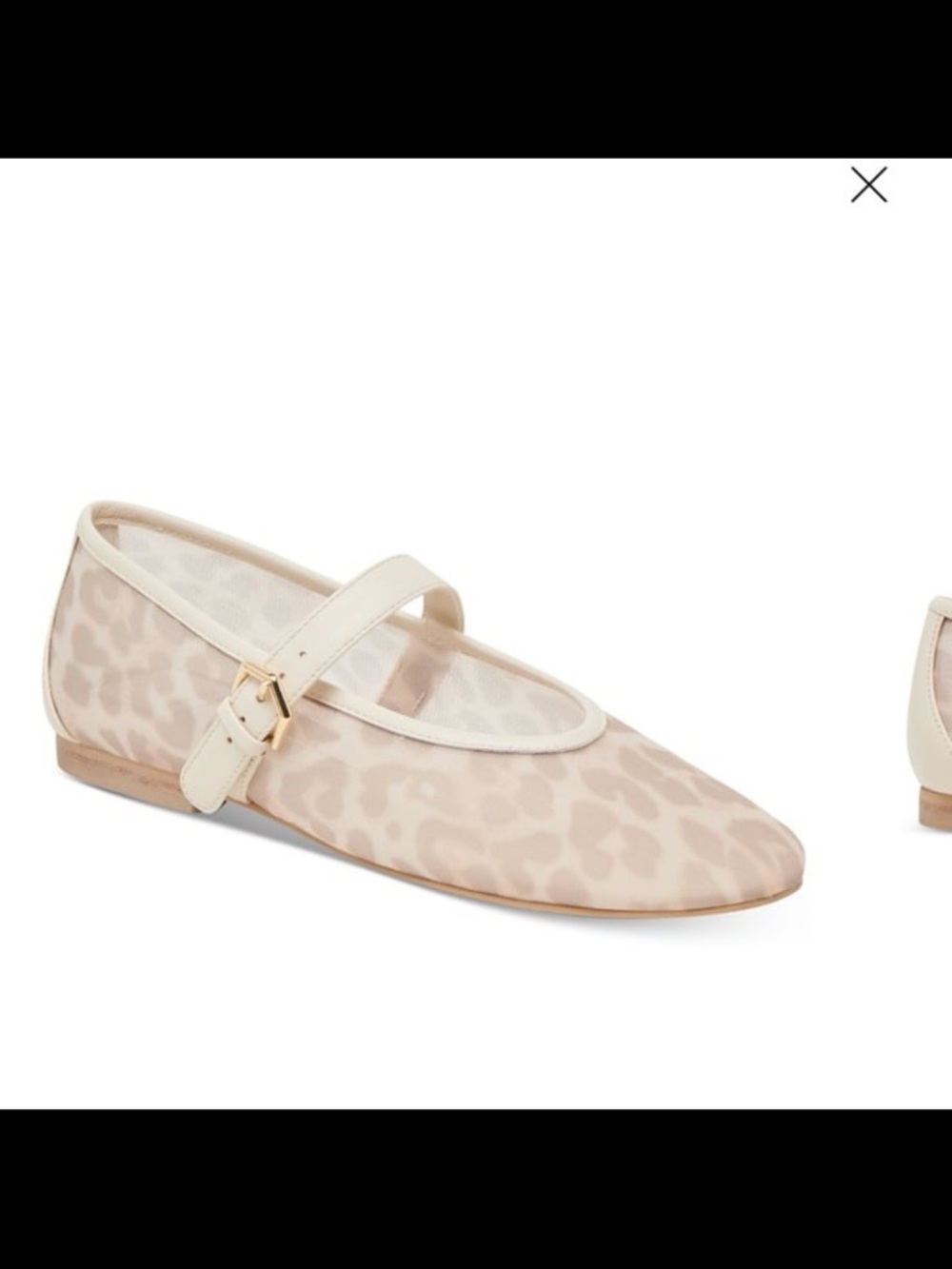 Dolce Vita White Leopard Mesh Roslyn Flats - Size 7